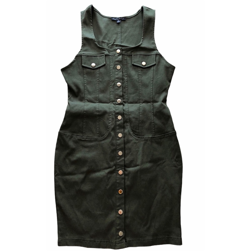 NWOT Army Green Denim Dress